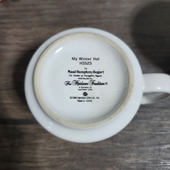 Maud Humphrey Bogart "My Winter Hat" Miniature Ceramic Mug 1990 Hamilton Gifts - Picture 4 of 4